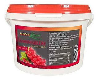ROTE JOHANNISBEER KONFITÜRE EXTRA 3 KG / EI 